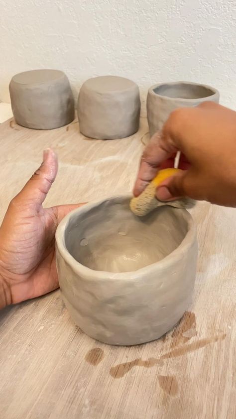 How to make a pinch pot mug 💖 #pottery #ceramics #ceramicmug #clay #kiln #artist #pinchpot in 2022 | Pottery pinch pot, Pottery mugs, Clay ceramics Ceramic Pottery, Pottery Mugs, Pottery Cups, Clay Pinch Pots, Pottery Making, Pottery Clay, Pottery Pot, Ceramic Cups, Ceramic Pinch Pots