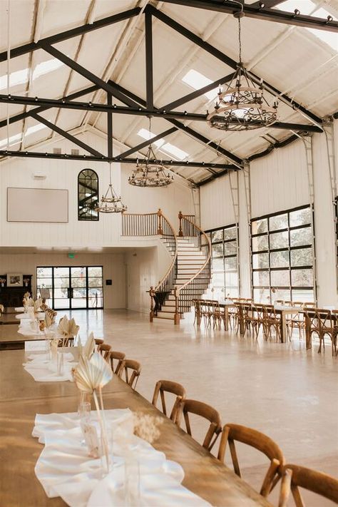Banquet Hall, Event Venue Spaces, Industrial Wedding Reception, Event Hall, Event Center, Event Room, Event Space Design, Event Space, Event Venues