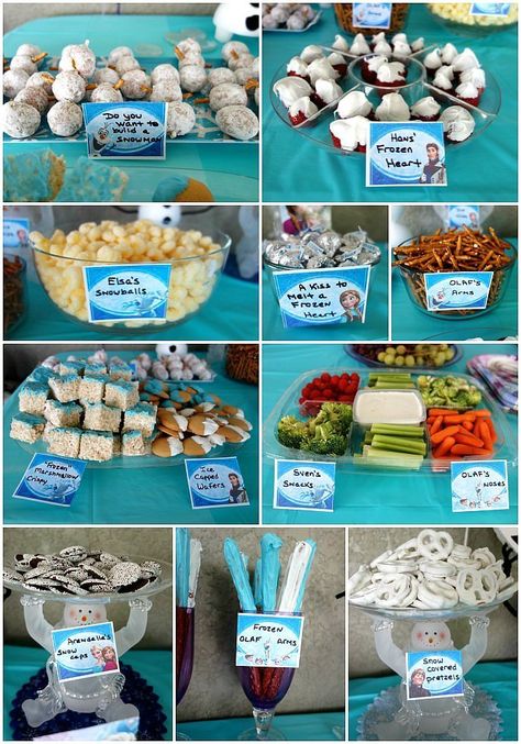 Birthday Parties, Birthday Party Food, Frozen Birthday Party Food, Frozen Party Food, Frozen Bday Party, Frozen Themed Birthday Party, Frozen Birthday Party Decorations, Frozen Birthday Party, Birthday Party Themes