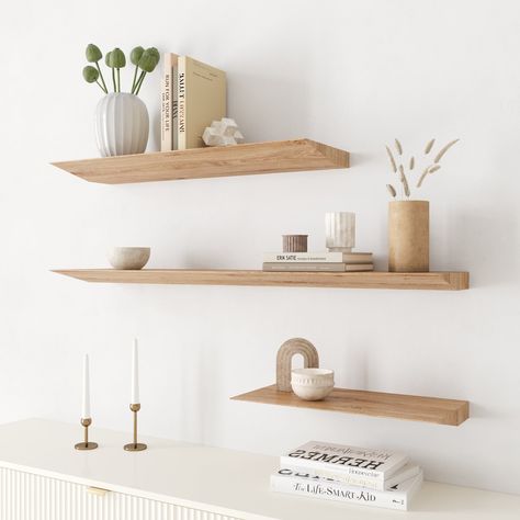 [Ad] We're Glad To Present You Our New Arrival - Floating Shelf With Hidden Metal Brackets! Our Shelves Are Made From Premium Quality Wood, Carefully Selected For Its Strength And Durability, And Handcrafted By Hand. We Offer A Variety Of Styles And Finishes To Suit Any Decor, From Sleek And Modern To Rustic And Traditional. This Shelf Has Minimalistic Design With Slim Cut Ends As You Can See On The Photos. We Believe That Form And Function Should #bathroomfloatingshelvesdecor