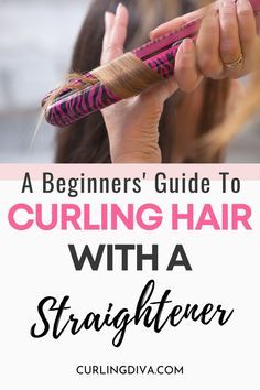 Bobs, Curling Hair With Flat Iron, How To Curl Your Hair, Curl Hair With Straightener, Curls With Straightener, Hair Curling Tips, Hair Curling Tutorial, How To Curl Short Hair, Curling Fine Hair