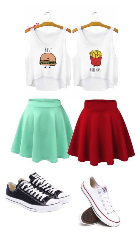 "Cute BFF outfit" by paigeminshall ❤ liked on Polyvore featuring Converse Outfits, Clothes, Trendy Outfits, Cute Casual Outfits, Cute Outfits, Teenager Outfits, Bff Outfits Matching, Outfits For Teens, Tween Outfits