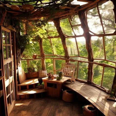 Dishfunctional Designs: Fantastical Treehouses For Growups Home Décor, Treehouse Living, Tree House Interior, Tree House, Tree House Designs, House, Cottage, Forest House, Cool Tree Houses