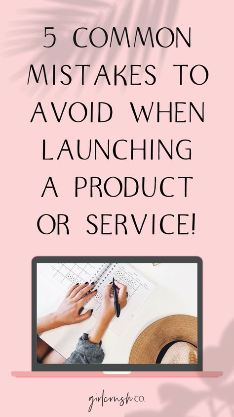 5 Common Mistakes to Avoid when Launching a Product or Service Online Blog Post by Girlcrush Collective. Learn from other entrepreneurs mistakes to ensure your online business launch is successful! #business #businesslaunch #launch #sales #salestips Ideas, Motivation, Business Tips, Instagram, Inspiration, Online Sales, Marketing Tips, Start Up Business, Online Business