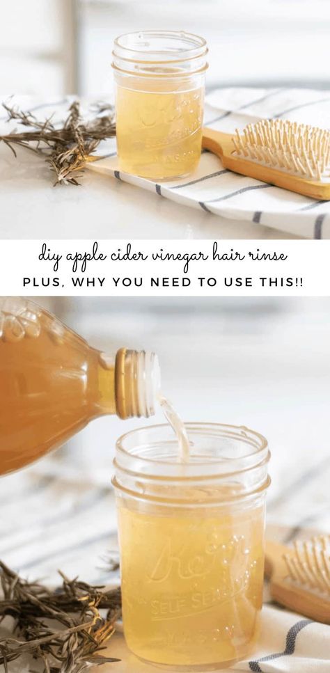 This DIY apple cider vinegar hair rinse will promote shine, cleanse the hair, reduce tangle and so much more! Apple cider vinegar has amazing benefits for the hair and may be just the thing your hair needs. #hairrinse #applecidervinegar #applecidervinegarforhair #homemadeshampoo #homemadehairrinse Vinegar Hair Rinse, Vinegar Hair, Vinegar For Hair, Apple Cider Vinegar Hair Rinse, Hair Rinse Diy, Vinegar Rinse, Apple Cider Hair Rinse, Apple Cider Vinegar For Hair, Homemade Shampoo
