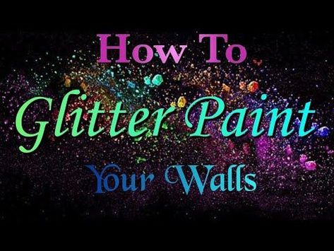 Glitter Wall Bedroom, Glitter Wall Paint Ideas, Adding Glitter To Wall Paint, Purple Accent Wall Bedroom Ideas, Sparkle Paint For Walls, How To Make Glitter Paint For Walls, Black Glitter Wall, Diy Glitter Paint For Walls, Sparkle Wall Paint