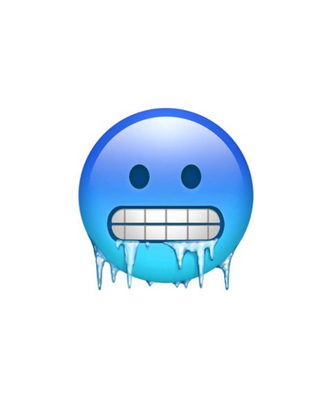 COLD FACE — A cold face, but not necessarily due to the weather • USE WHEN: You feel like you're being frozen out by your friend, or something's so cool you're now frozen. Emo Style, Iphone, Art, Funny Doodles, Cold Face, Funny Emoji Faces, Funny Emoji, Ice Emoji, Cold