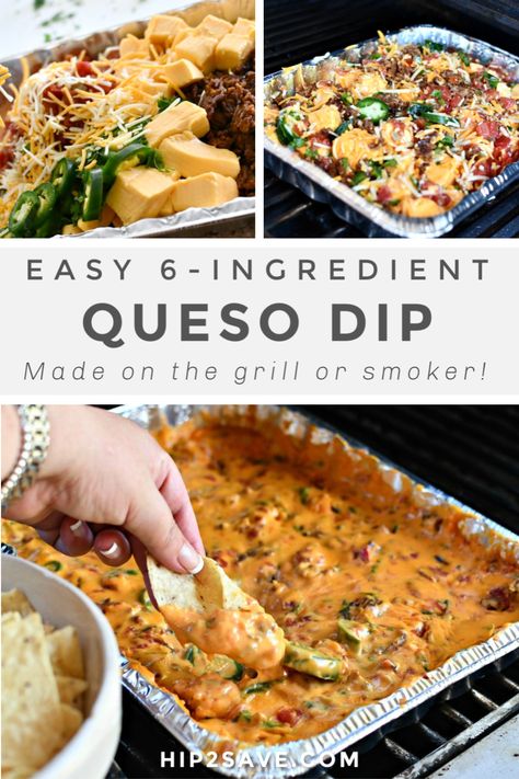 Blackstone Chorizo Recipes, Queso Dip On Grill, Appetizer On Blackstone, Grill Cheese Dip, Mexican Recipes On Blackstone, Black Stone Queso Dip, Black Stone For A Crowd, Queso Dip Grill, Velveeta Chorizo Cheese Dip