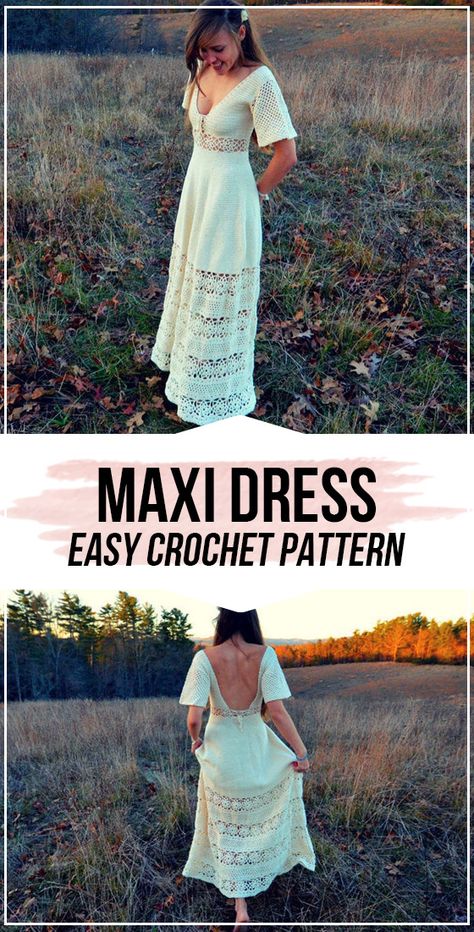 Crochet maxi dress pattern      #Dress  #crochet#crochetpattern via @shareapattern.com