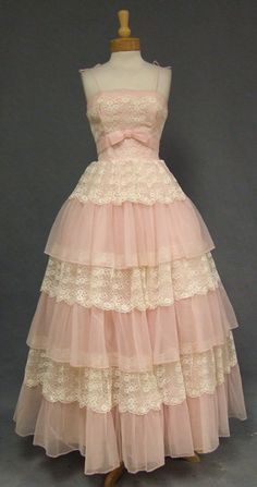vintage 1960s Prom Dress, Vintage Formal Wear, 1960s Prom, Tiered Prom Dress, Vintage Prom, Prom Dresses Vintage, Birthday Party Dress, Vintage Gowns, Vestidos Vintage