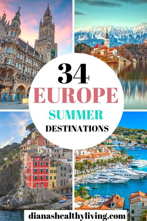 Wondering where to vacation in Europe? Find out the 34 most gorgeous Europe summer destinations and travel tips on what to do on your vacation. Best Summer Destinations in Europe You'll Want to visit. #europevacation #travel #bucketlist #paris #rome #summer Europe Destinations, Wanderlust, Trips, Instagram, Destinations, Hotels, Backpacking Europe, Summer Destinations Europe, Europe Travel Tips