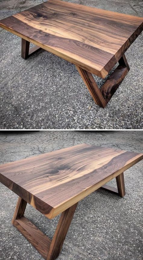 Walnut Coffee Table by Barnboardstore at Toronto, Toronto Modern Wood Coffee Table, Wood Coffee Table Design, Wooden Coffee Table Designs, Wooden Coffee Table, Wooden Coffee Tables, Wood Coffee Tables, Coffee Table Wood, Walnut Table, Coffee Table Legs