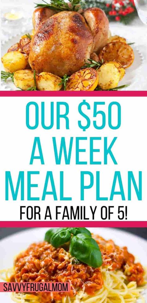 Are you looking for some money saving tips when it comes to your grocery budget? This $50 a week meal plan and grocery budget will help you feed your family for cheap. Grocery budget | save money on groceries | saving money | cheap grocery budget | grocery list on a budget | money saving tips Ideas, Budget Weekly Meal Plan, Budget Grocery List, Budget Meal Planning, Budget Meal Prep, 50 Dollar Grocery Budget, Cheap Grocery List, Healthy Cheap Grocery List, Budget Family Meals