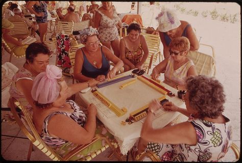 Playing "Mah-Jong" at the Clubhouse of the Century Village Retirement Community. by The U.S. National Archives, via Flickr Florida, Play, Vintage Photos, Games, Mahjong, Party Games, Craze, National Archives, Party