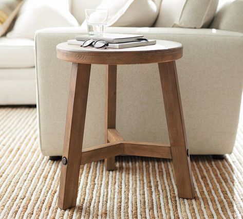 Home Décor, Modern Farmhouse, Pottery Barn, Tables, Decoration, Design, Dining Rooms, Round Coffee Table, Round Side Table