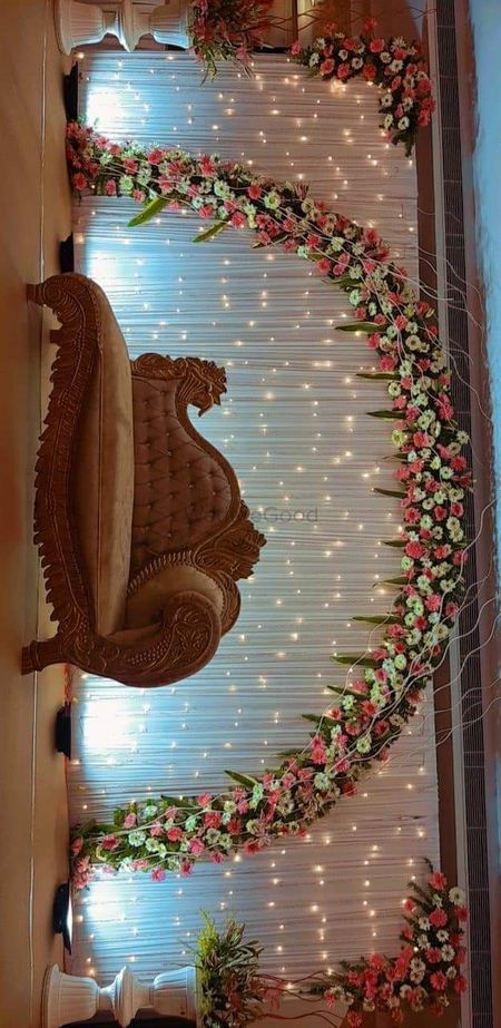 Photo From Wedding Decor by team - By Wedding Vedas Decoration, Wedding Decor, Engagement Decorations Indian Stage Simple, Marriage Decoration, Engagement Decorations Indian, Engagement Stage Decoration, Wedding Stage Design, Reception Decorations, Indian Wedding Decorations