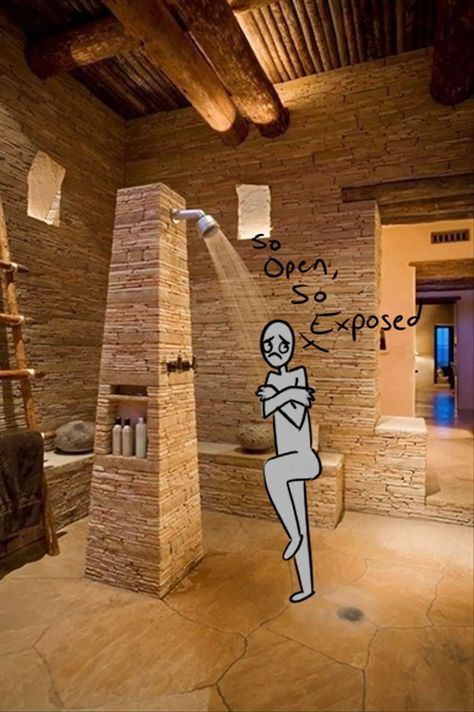Artist Shows How Ridiculous Rich People's Showers Are By Doodling On Them House Design, House Goals, Amazing Bathrooms, Cool Rooms, House Interior, Dream House, Open Showers, House, House Styles