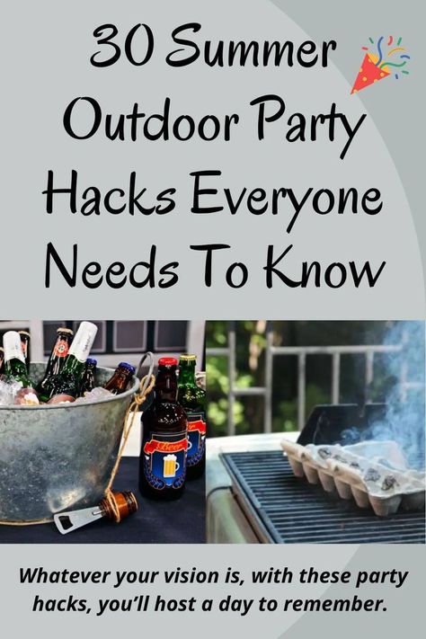 30 Summer Outdoor Party Hacks Everyone Needs To Know Outdoor, Pool Party Drinks, Outdoor Party Tricks, Summer Backyard Parties, Outdoor Cocktail Party, Outdoor Party Foods, Summer Party Hacks, Outdoor Cocktail, Pool Party Food