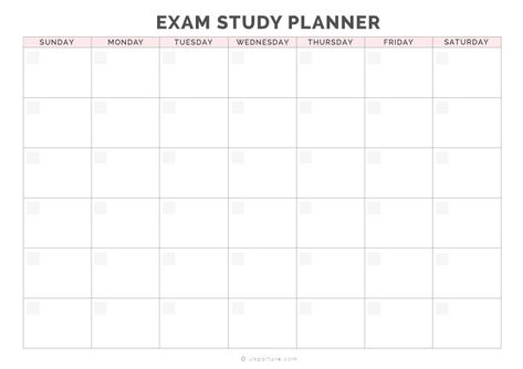 Organisation, School, Exam, Lettering, Bujo, Planner, Study Plan, Study Schedule, Study Timetable Template