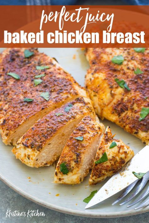 The BEST Baked Chicken Breast Recipe! How to make juicy, moist oven baked boneless chicken breasts. One of our favorite easy recipes for quick dinners! Also great for healthy meal prep! #baked chicken #chicken #chickenrecipes Baked Chicken Breast, Easy Baked Chicken Breast, Oven Baked Chicken Breasts, Oven Baked Chicken Legs, Oven Baked Chicken, Baked Chicken Recipes Oven, Baked Chicken Recipes, The Best Baked Chicken Breast Recipe, Chicken Breast Recipes Baked