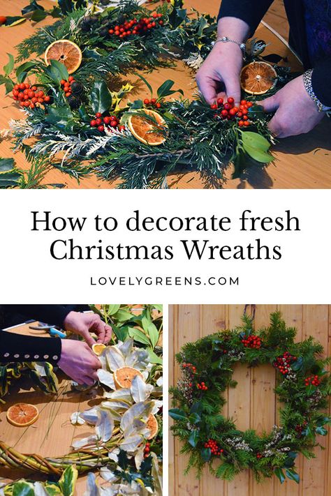 Christmas Wreaths, Workshop, Diy, Fruit, Winter, Ideas, Fresh, Christmas Decorations, Fresh Christmas Wreath