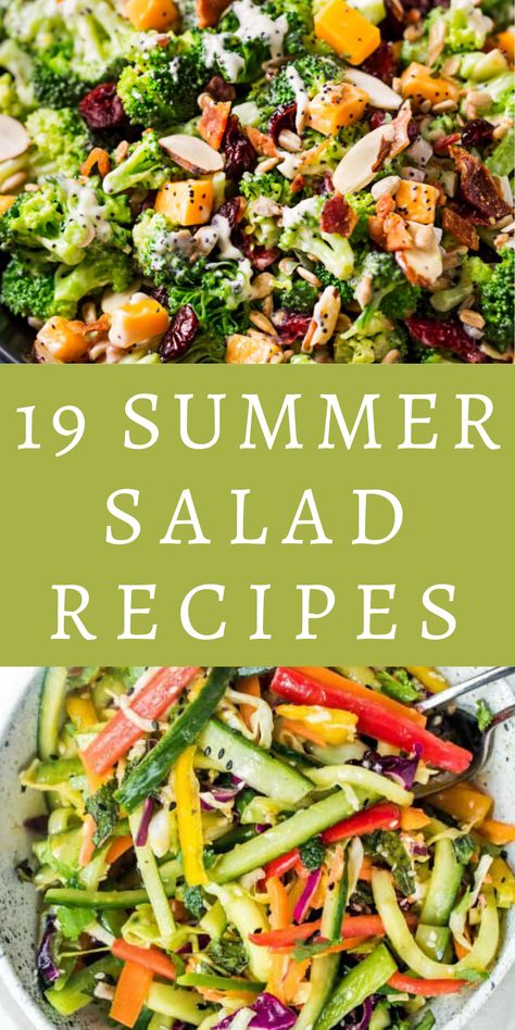 Summer Salad Recipes Healthy, Fresh Summer Salad, Resep Salad, Fresh Salad Recipes, Summer Recipes Dinner, Best Salad Recipes, Summer Salad Recipes, Salad Side Dishes, Healthy Summer Salads
