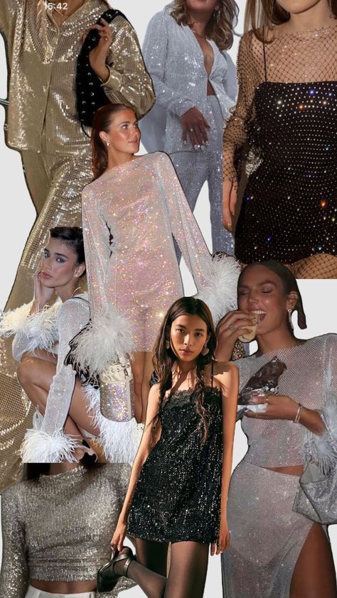 Glitz & glam outfit inspo #discobachparty Fashion, Outfits, Elegant, Nye Dresses, Style, Outfit, Moda, Hens, Chic