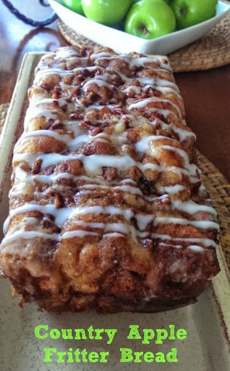 Awesome Country Apple Fritter Bread!  The Baking ChocolaTess Dessert, Biscuits, Muffin, Foodies, Fudge, Brunch, Snacks, Scones, Desserts