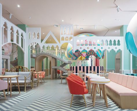Fantastic indoor park will bring out your inner child - Curbedclockmenumore-arrownoyes : Neobio Family Park is awash in pastels and whimsy Inspiration, Interior, Design, Kids, Dekorasyon, Haus, Kinder, Spa, Bar