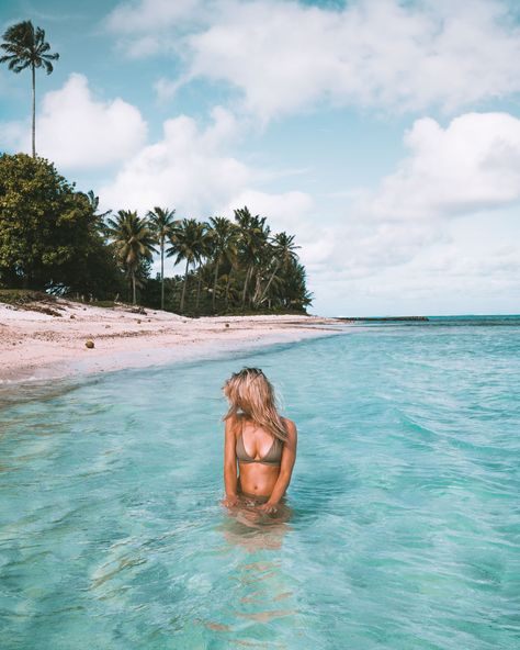 Clear blue water in Rarotonga beaches in the Cook Islands Inspiration, Amalfi, Big Island Hawaii, Wanderlust, Instagram, Summer, Tropical Beaches, White Sand Beach, Tropical Beach Resorts