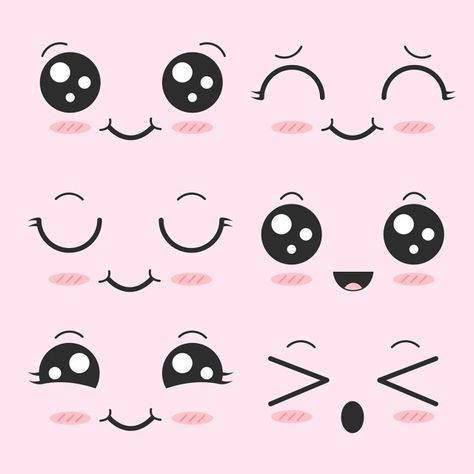 cute,face,kawaii,expression,emoji,love,expressions,set,smile,faces,happy,icon,emotion,emoticon,symbol,fun,character,joy,mouth,facial,eyes,doodle,love vector,emoji vector,face vector,smile vector,mouth vector,doodle vector,eyes vector,emoji facebook,eyelash Molde, Kawaii, Cute Cartoon, Cute Cartoon Faces, Kawaii Doodles, Cute Doodles, Cute Doodle Art, Cute Kawaii Drawings, Kawaii Faces