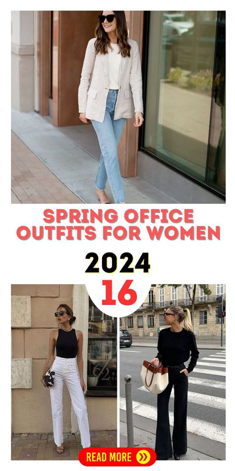 Explore the versatility of Spring Office Outfits for Women 2024. Our collection features casual work wear that doesn't compromise on style or professionalism. Perfect for those busy days at the office or casual business meetings, these outfits offer a blend of functionality and fashion, allowing you to transition seamlessly from work to after-work engagements. Business Fashion, Outfits, Casual Friday Work Outfits Spring, Womens Business Casual Outfits, Work Dresses Professional Office Wear, Casual Office Outfits, Dressy Casual Outfits Spring, Women Business Casual, Summer Business Casual