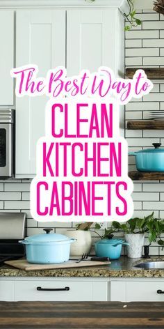 Clean your kitchen cabinets and make them shine with our natural cleaning ideas! You will love how these cleaning tips make your home look! #kitchen #cabinets #clean #cleaning Life Hacks, Diy, Ideas, Pop, Crafts, Household Cleaning Tips, Clean Kitchen Cabinets, Cleaning Cabinets, Deep Clean Kitchen