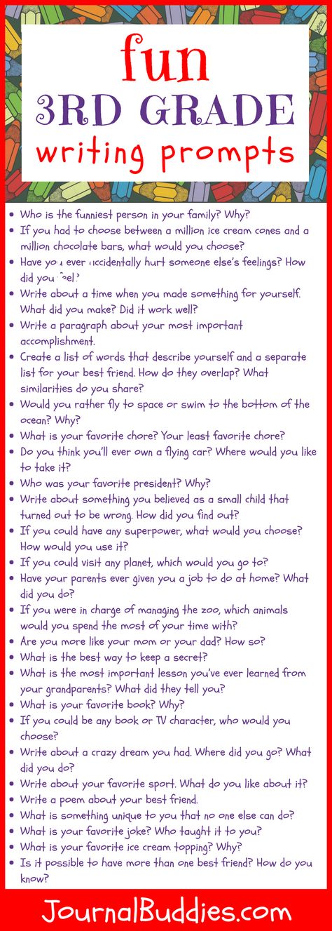 Use these third grade writing prompts to help maturing students unpack their thoughts each day. English, Third Grade Reading, Pre K, Third Grade Writing Prompts, 3rd Grade Writing Prompts, Third Grade Writing, Writing Skills, Writing Prompts For Kids, 3rd Grade Writing