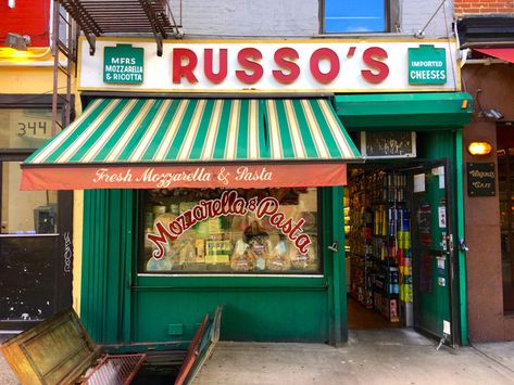 Italian food stores have New York’s best signs | Ephemeral New York Italian Store Fronts, Italy Neighborhoods, Vintage Pizzeria, Ricotta Tortellini, Old School Italian, City Island, Shop Fronts, Shop Front, Little Italy