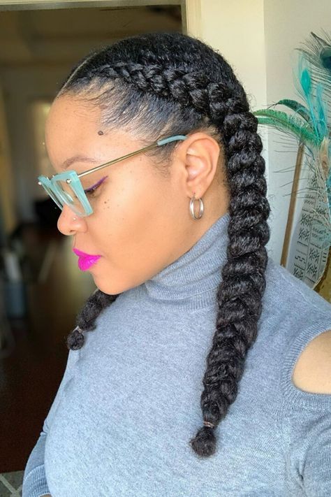 45+ Quick & Easy Natural Hairstyles - Curly Girl Swag Hairstyle, Plait Styles, Long Hair Styles, Swag, Haar, Peinados, Peinados Faciles, Capelli, Braid Styles