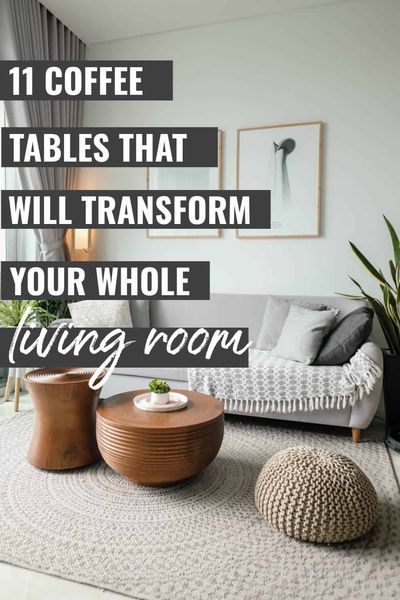 Looking for some coffee table and living room inspiration? Find out the best coffee tables of 2020 and which are best for sectionals or small spaces. How to pick a coffee table that suits your style, living room and budget. // Tiny Tree Decor -- #coffeetables #diydecor #diydecorinspo #livingroomdecor #diyhomedecor Design, Ideas, Inspiration, Tables, Diy, Coffee Table For Small Living Room, Coffee Tables For Sectionals, Living Room Without Coffee Table, Small Coffee Table