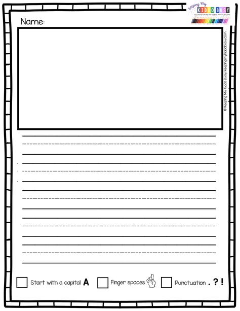 LINED WRITING PAPER - dotted lines, sentence starters and scaffolding for narrative writing in kindergarten - first grade - second grade #kindergarten #firstgrade #kindergartenwriting #narrativewriting Anchor Charts, Pre K, English, Writing Worksheets Kindergarten, Writing Worksheets, Second Grade Writing, Second Grade Writing Prompts, First Grade Writing Prompts, Narrative Writing Kindergarten