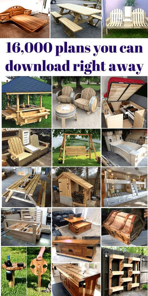 🛠️ Unlock the Ultimate Woodworking Treasure Trove! 🪚 Dive into a world of endless possibilities with 16,000 meticulously crafted woodworking plans waiting for you! Whether you're a novice or an experienced woodworker, these plans hold the key to crafting your dream projects effortlessly. From intricate designs to practical DIY solutions, there's something for everyone. You'd be amazed by the variety and quality enclosed within this collection. Explore now and unleash your inner craftsman! 🌲 Woodworking, Woodworking Plans, Woodworking Projects, Workshop, Teds Woodworking, Woodworking Plan, Woodworking Projects Diy, Woodworking Courses, Diy Furniture Plans Wood Projects