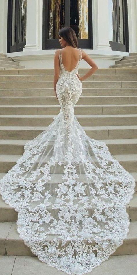 Trumpet Wedding Dresses That Are Fancy And Romantic ★ #bridalgown #weddingdress Wedding Dress, Wedding Gowns, Top Wedding Dresses, Wedding Dresses Lace, Trumpet Wedding Dress, Trumpet Wedding Dresses, Wedding Dress Guide, Wedding Dresses Romantic, Ball Gowns Wedding