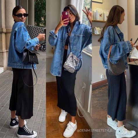 DENIM STREETSTYLE | Fashion on Instagram: "Denim jacket inspo for spring 1,2,3?" Outfits, Outfit, Style, Outfits Invierno, Outfits Otoño, Cool Outfits, Street Style Outfit, Street Style, Stylish Outfits