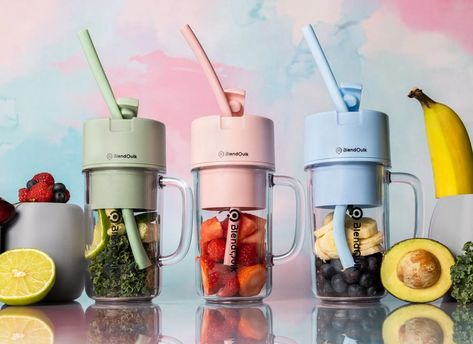 This Mason Jar-shaped portable blender is perfect for work, the gym, picnics, and even for kids - Yanko Design Smoothies, Mason Jars, Usb, Mini, Unique, Blender, Frappe, Work, Yanko Design
