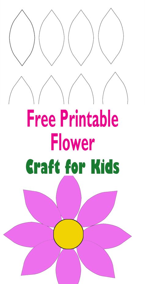 Pre K, Paper Flowers, Spring Crafts, Flower Crafts Preschool, Spring Crafts For Kids, Spring Art Projects, Spring Flower Crafts, Flower Coloring Pages, Flower Crafts