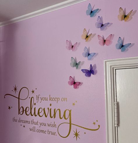 Interior, Bedroom Ideas, Butterfly Bedroom Ideas Kids, Little Girl Bedroom, Butterfly Room Decor, Girl Bedroom Walls, Bedroom Themes, Butterfly Room