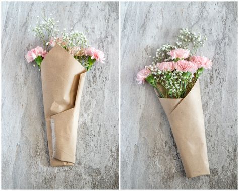 HOW TO CREATE A SIMPLE FLOWER BOUQUET | Everyday Laura Gift Wrapping, Flowers Bouquet Gift, Flower Gift, Handmade Bouquets, Small Bouquet, How To Wrap Flowers, Small Flower Bouquet, Paper Bouquet, Flowers Bouquet