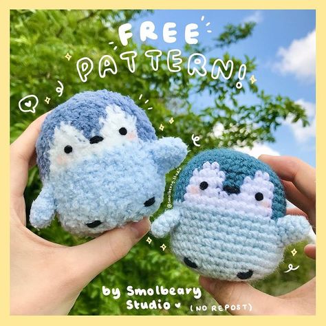 H🌷and Y🌻 on Instagram: "💛 Free baby penguin pattern!! 💛 *ERROR ON R11-12: sc 14 in A instead of sc 15!* You can also find the pattern on our Ribblr, link in bio…" Crochet Penguin, Easy Crochet Animals, Penguin Pattern, Bio Instagram, Crochet Keychain Pattern, Crochet Design Pattern, Crochet Animals Free Patterns, Kawaii Crochet, Beginner Crochet Projects