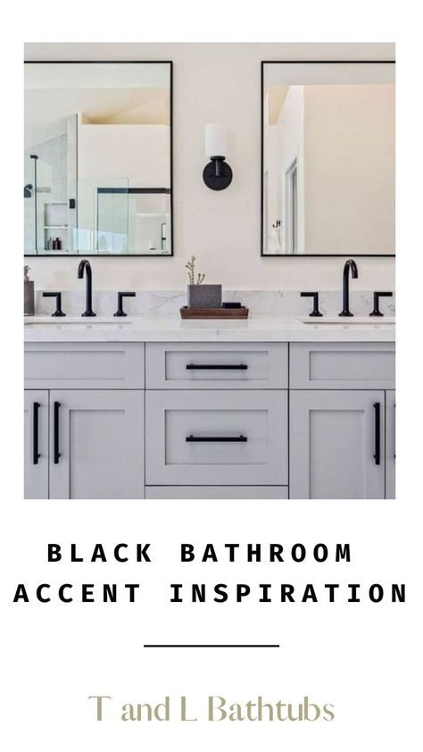 Black Bathroom Accessories, Black Bathroom Rug, Bathroom Accents, Black Bathroom Faucet, Bathroom Remodel Designs, Bathroom Remodel Master, Trendy Bathroom Designs, Bathroom Inspiration, Bathroom Faucets Black
