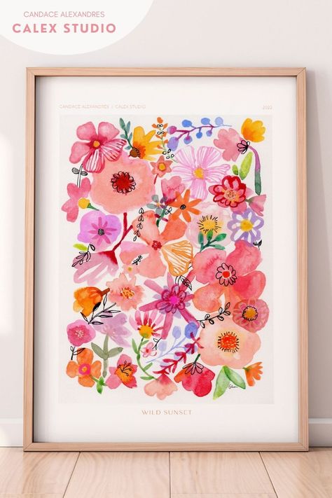 Watercolour Flowers, Botanical Wall Art, Watercolor Print, Floral Watercolor, Watercolor Wall, Watercolor Wall Art, Floral Art, Watercolor Flower Art, Watercolor Flowers
