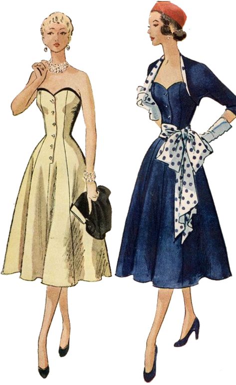 1950s, Vintage Dress Patterns, Old Fashion Dresses, Vintage Dresses, Vintage Dresses 50s, Vintage Clothes Patterns, Vintage Dress Sketches, 50s Dresses Formal, Old Lady Clothes