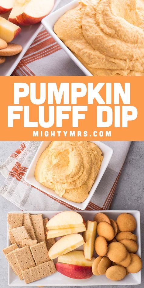 Fluff Dip, Pumpkin Fluff Dip, Pumpkin Bowl, Pumpkin Fluff, Whipped Pumpkin, Halloween Appetizer, Pumpkin Dip, Yummy Fall Recipes, Cheesecake Dip